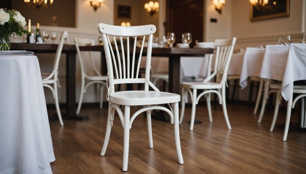 Chaise restaurant blanche en bois : élégance et confort réunis